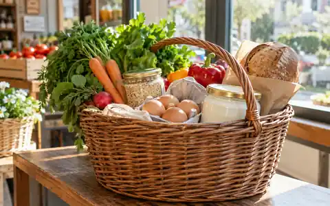 Недельная продуктовая корзина днём